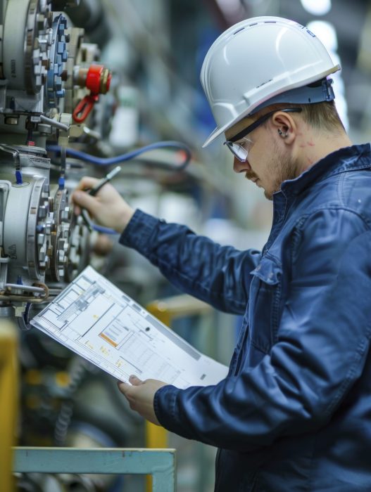 engineering worker in the workflow --chaos 15 --ar 3:4 --style raw Job ID: 7e4772cf-07ce-4d48-a9a0-43a44f94297f